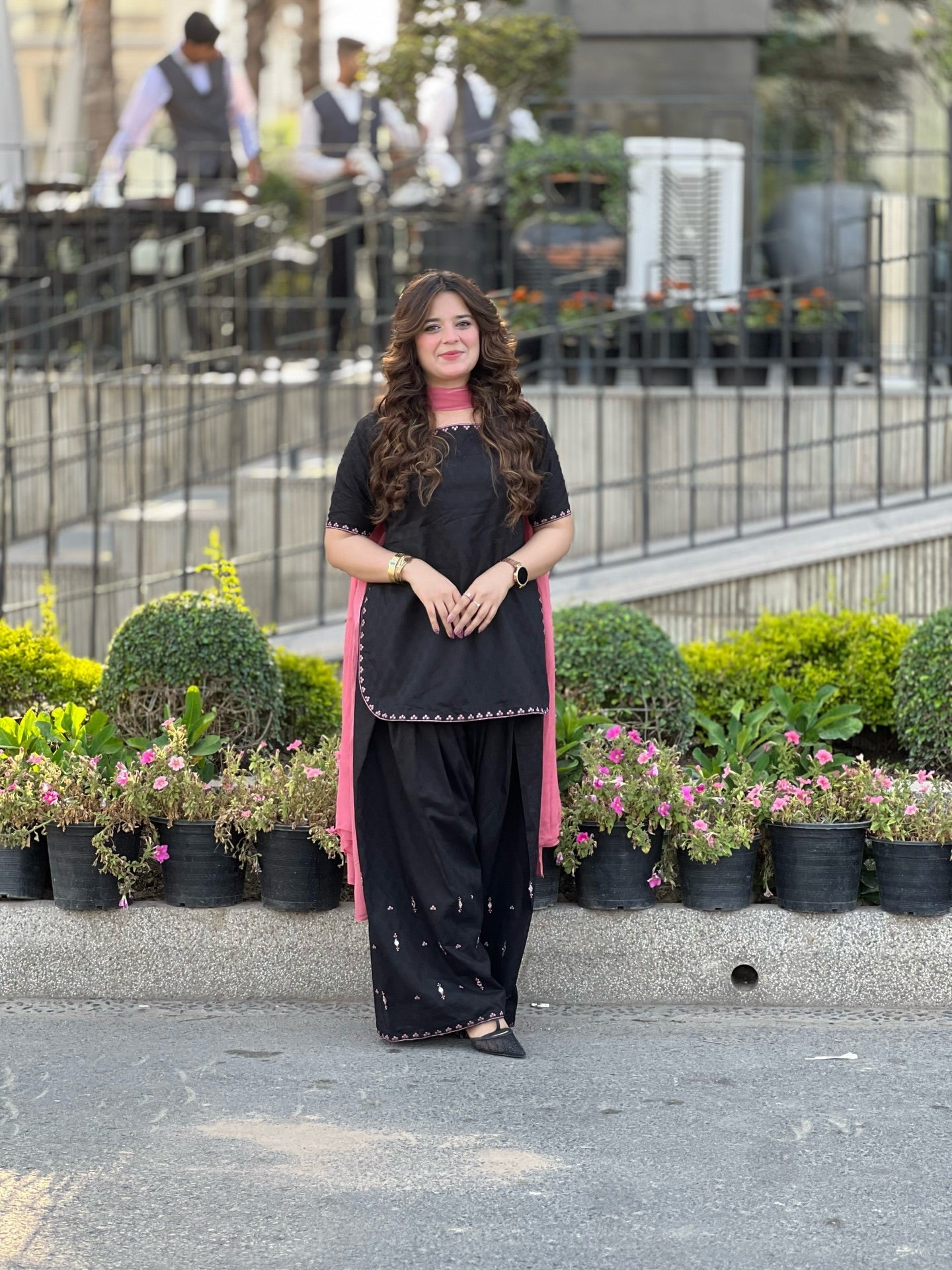 Embroidered 3 Piece Cotton Suit