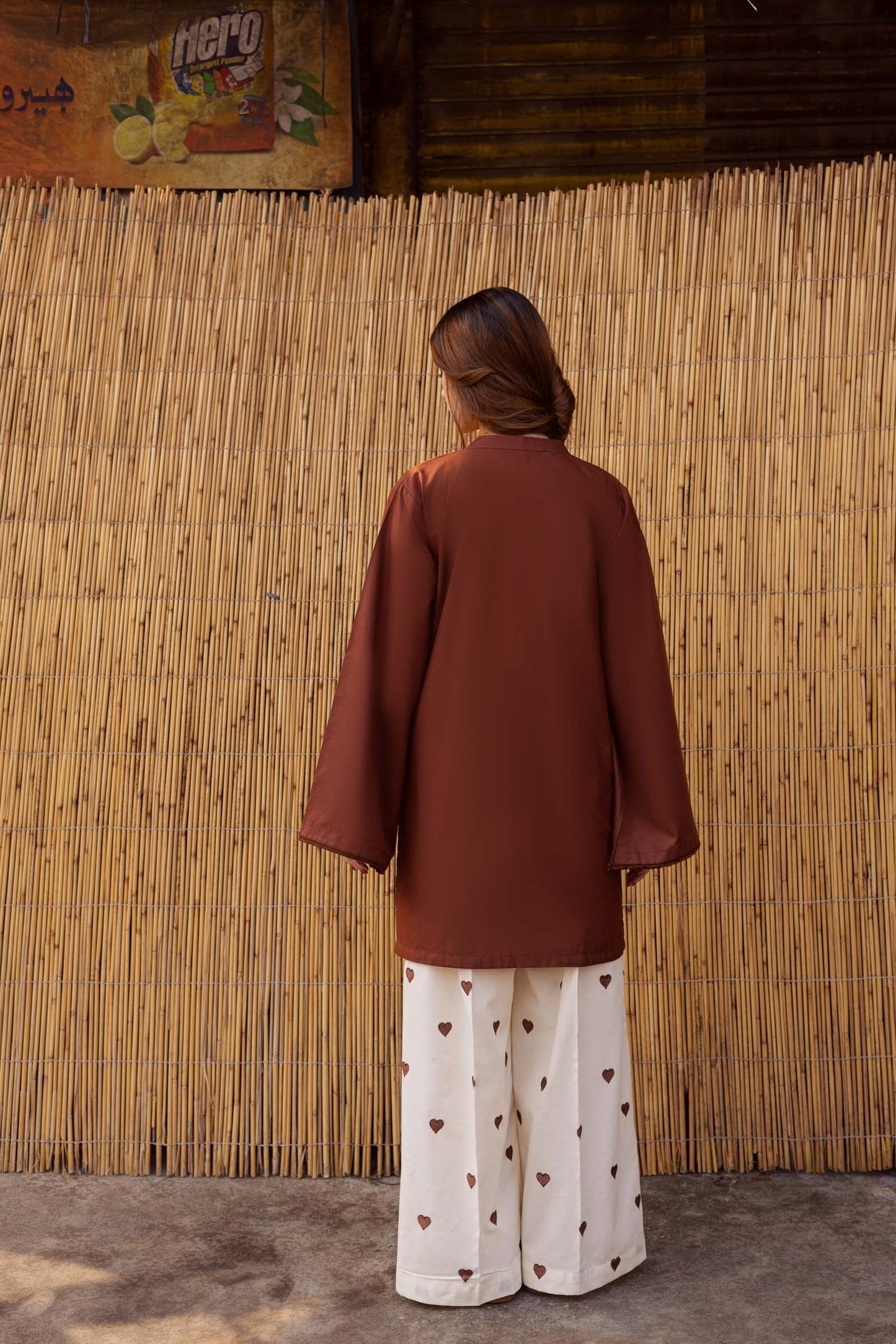 2PC Embroidered MSK 05 – Chocolate Brown