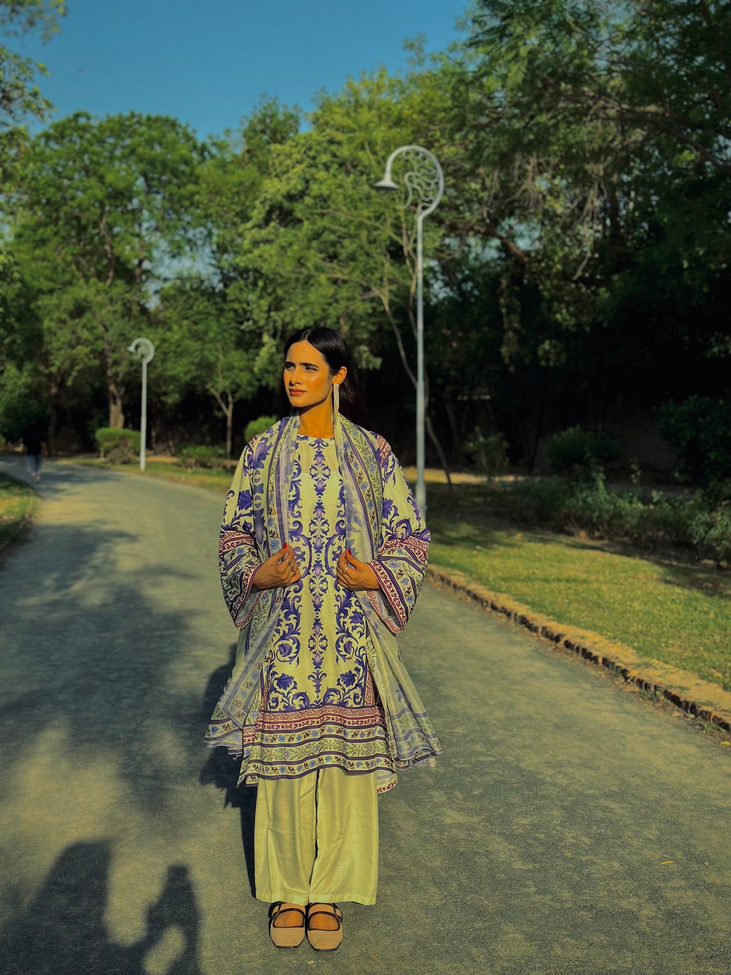 Rameen 3pc fabric Lawn Dress