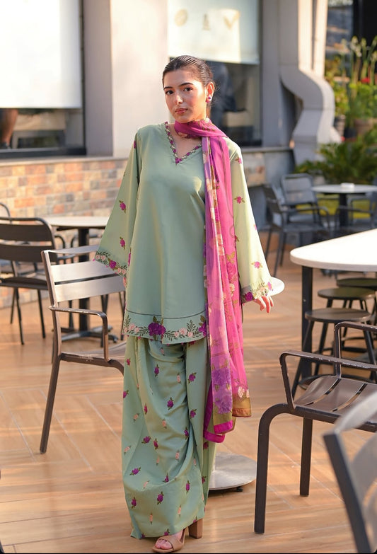 Washm

Celadon Petals 3pc - (Stitched)